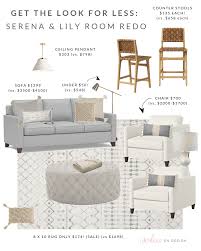 Anguilla rattan coffee table dupes Serena Lily Look For Less Family Room Redo Caroline On Design