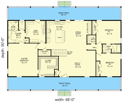 3 Car Country Ranch House Plan With A