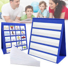 Details About Desktop Pocket Chart Teaching Double Sided Self Standing Foladble For Classroom