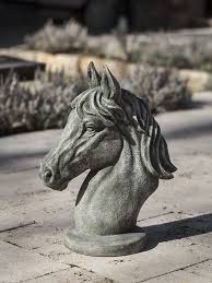 Concrete Horse Head Statue