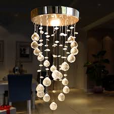 New Modern Led Crystal Chandeliers Lights Aisle Lights Entrance Foyer Chandelier Hanging Wire Ball Lamp Small Staircase Lighting Chandeliers Aliexpress
