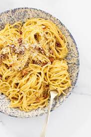 Fettucini carbonara is a recipe from italy there. Spaghetti Carbonara Simply Delicious
