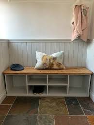 Shoe Storage Bench Seat With Reclaimed