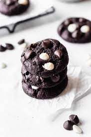 Triple Dark Chocolate Chip Cookies - Delicious Little Bites