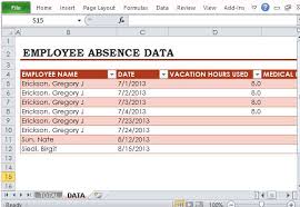 Free Employee Absence Tracker For Excel