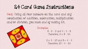 Just make the number 24 from the four numbers on the card. 24 Math Game Cards For All Levels Bundle Discount By Just 4 Math