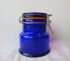 cobalt glass jar mason jar lamp