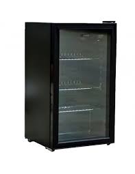 80 L Black Glass Door Refrigerator