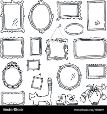 free hand drawing of picture frames
