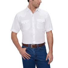 Short Sleeve Solid Western Shirt