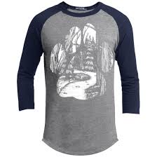 Forest Walk Paw 3 4 Sleeve Baseball Shirt