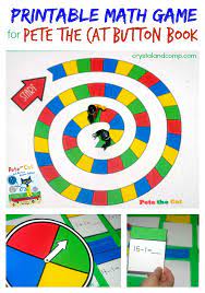 free printable math game pete the cat