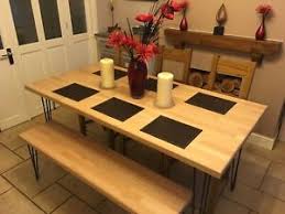 3 items found from ebay international sellers. Handmade Solid Beech Dining Table With Hairpin Legs 160cm Ebay