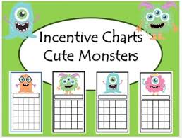 Monster Incentive Reward Sticker Chart Reward Sticker