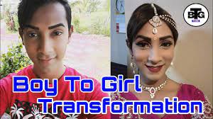 As soon as i reach at home, i wear saree, saya, blouse, bra, ladies chappal, bungles, sakha, vermilion, jewleries, make up, anklet etc with ladies wig. Male To Female Makeup Transformation In Saree In India Saubhaya Makeup
