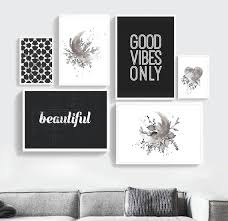 15 Black White Printable Wall Art Set