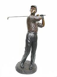 Male Golfer Life Size Bronze Sculpture