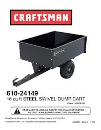Craftsman 16 Cu Ft Steel Swivel Dump