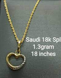 18k saudi gold necklace vspl spl