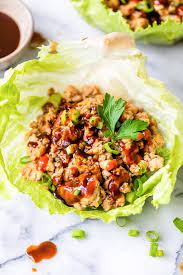 Low Carb Asian Chicken Lettuce Wraps gambar png