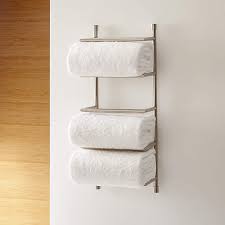 brushed steel wall mount towel rack