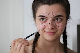 faux freckles using brow tattoos loepsie