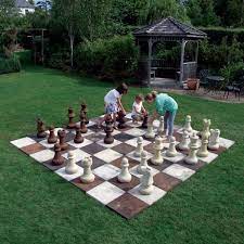 Stone Garden Chess Set Board With Pieces