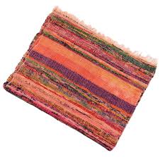 indian 5x7 feet handmade rag rug cotton