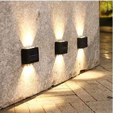 6 Led Solar Up Down Wall Lights 2 Pack