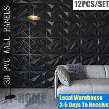 3d Pvc Diamond Design Wall Panels Black