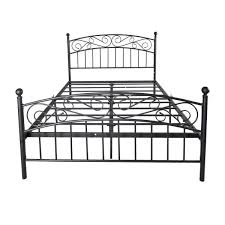 black queen size bed frame with