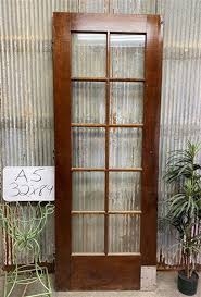 10 Pane Glass Door 32x84 Vintage