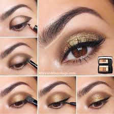 quick simple gold smokey eye musely