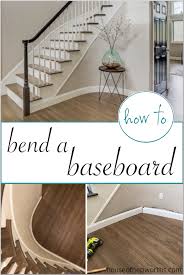a baseboard around a tight curve