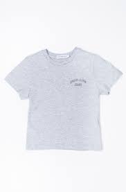 Greyish White Kids T Shirt Chest Logo Oco Tee Calvin Klein