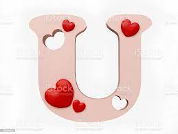 Heart Alphabet Letter U Stock Photo ...