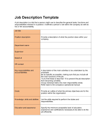 47 Job Description Templates Examples Template Lab