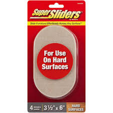 oval felt hard surface furniture slider