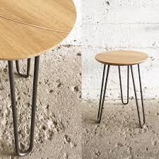 Hairpin Legs Solid Wood Stool Small