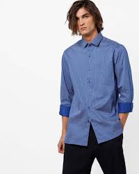 Printed Slim Fit Shirt With Patch Pocket