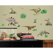 dinosaur l and stick wall decal