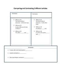 Top Hat Graphic Organizer For Compare And Contrast Two