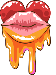 dripping lips png graphic clipart