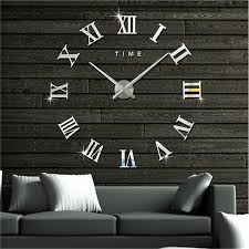 Diy 3d Wall Clock Roman Numerals Large