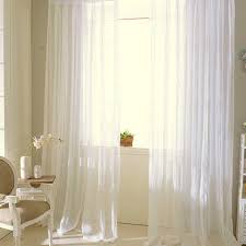 white linen sheer net curtain