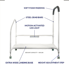 adjustable height bed step stool