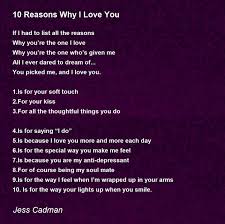 10 reasons why i love you poem by jess
