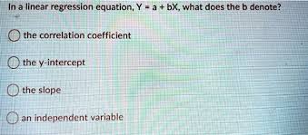 Linear Regression Equation Y A Bx