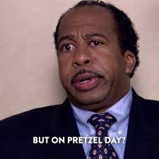 And even though they're sadly no longer filming new. Comedy Central The Office Pretzel Day Facebook