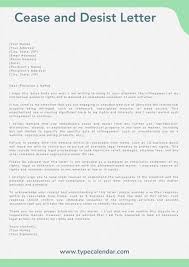 free printable cease and desist letter